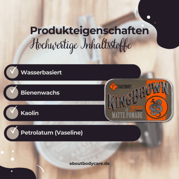 King Brown Matte Pomade Folie 3