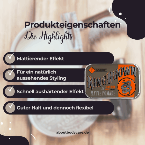 King Brown Matte Pomade Folie 4