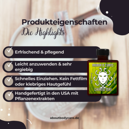 Ariana & Evans Aftershave Chiang Mai 118ml, Ultima Base3