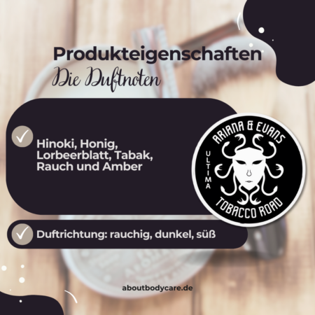 Ariana & Evans Rasierseife Tobacco Road 148ml, Ultima Base1