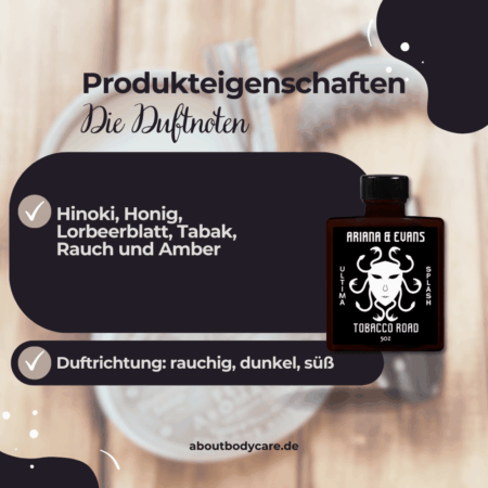 Ariana & Evans Aftershave Tobacco Road 118ml, Ultima Base1