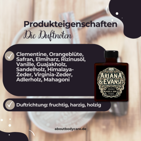 Ariana & Evans Aftershave Wood & Spices 148ml, Ultima Base1
