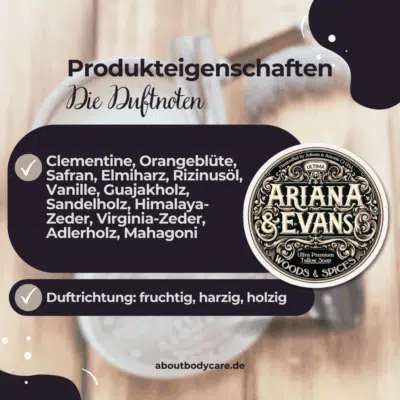 Ariana & Evans Rasierseife Wood & Spices 148ml1