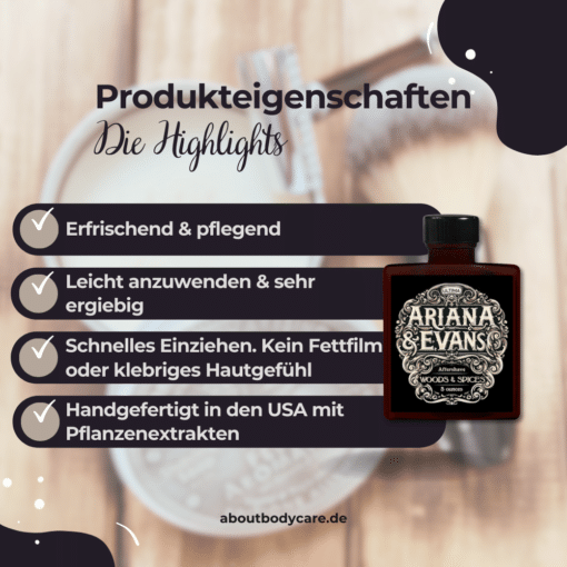 Ariana & Evans Aftershave Wood & Spices 148ml, Ultima Base3