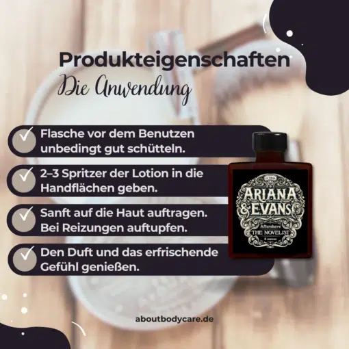 Ariana & Evans Aftershave The Novelist 148ml, Ultima Base4