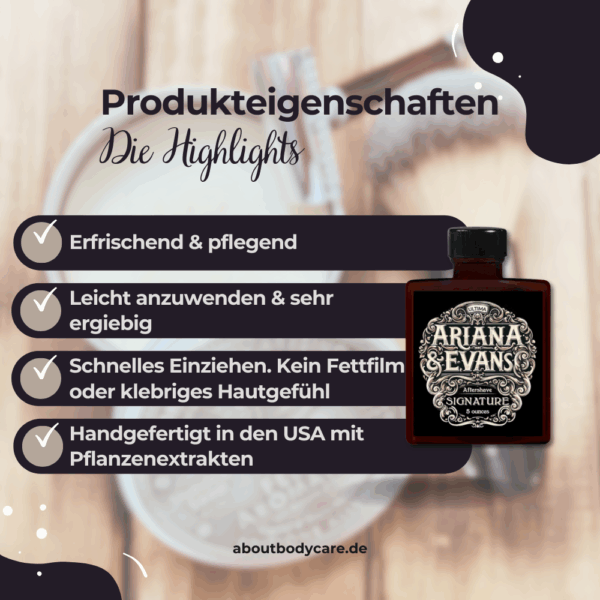 Ariana & Evans Aftershave Signature 148ml, Ultima Base3