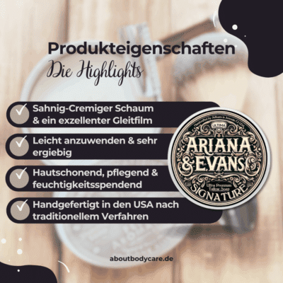 Ariana & Evans Rasierseife Signature 118ml, Ultima Base3
