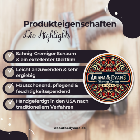 Ariana & Evans Rasierseife Niota 157ml3