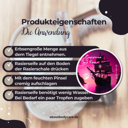 Ariana & Evans Rasierseife Empyrean Bay Rum 118ml, Ultima Base3