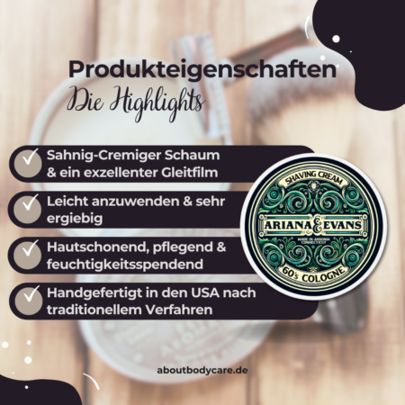 Ariana & Evans Rasierseife 60's 157ml3