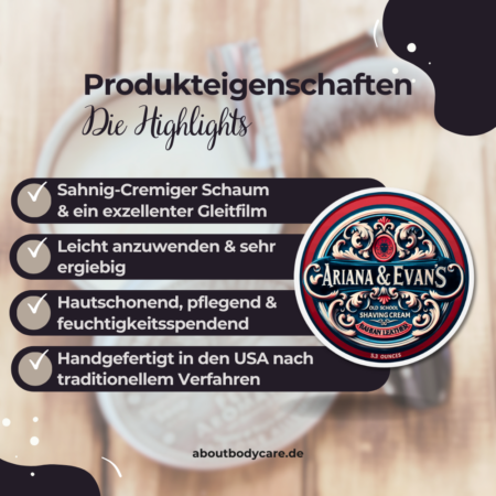 Ariana & Evans Rasierseife Bahian Leather 157ml3