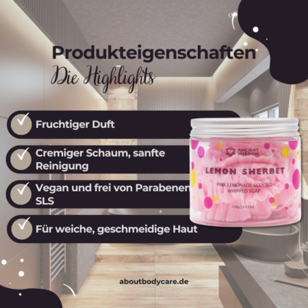 Ancient Wisdom Schlagseife Lemon Sherbert 120g2