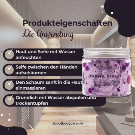 Ancient Wisdom Schlagseife Parma Violet 120g3