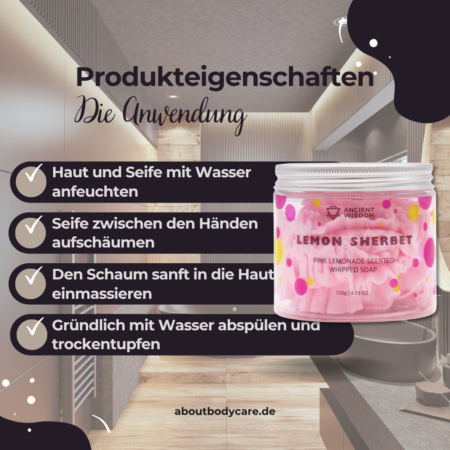 Ancient Wisdom Schlagseife Lemon Sherbert 120g3