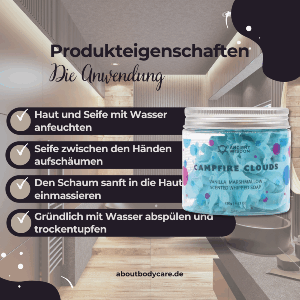 Ancient Wisdom Schlagseife Campfire Clouds 120g3