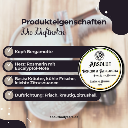 Los Jabones De Joserra Rasierseife Absolut Romero und Bergamota 115g1