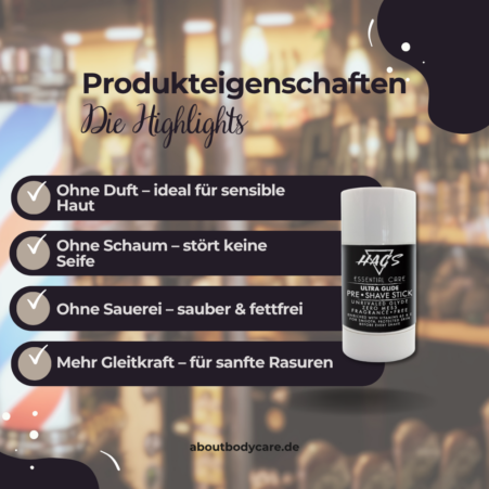 HAGS Ultra Glide Pre-Shave Stick 50g1