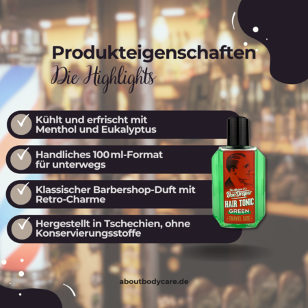 Don Draper Hair Tonic Green Travelsize 100ml1