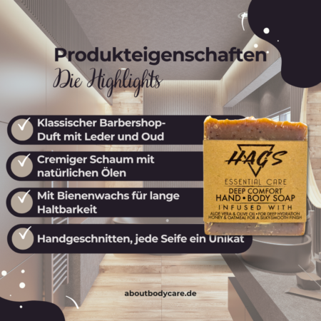 HAGS Körperseife Barberwood 115-125g3