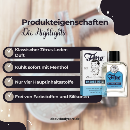 Fine Accoutrements After Shave Barber Blue 100ml2