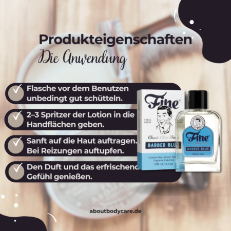 Fine Accoutrements After Shave Barber Blue 100ml3