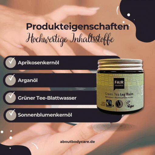 FAIR SQUARED Leg Balm Green Tea 50ml2