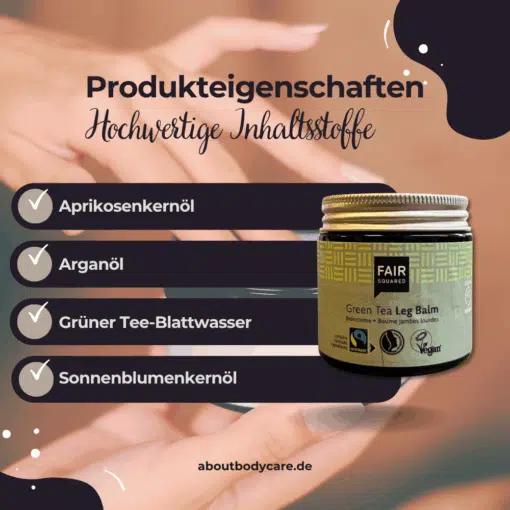 FAIR SQUARED Leg Balm Green Tea 50ml2