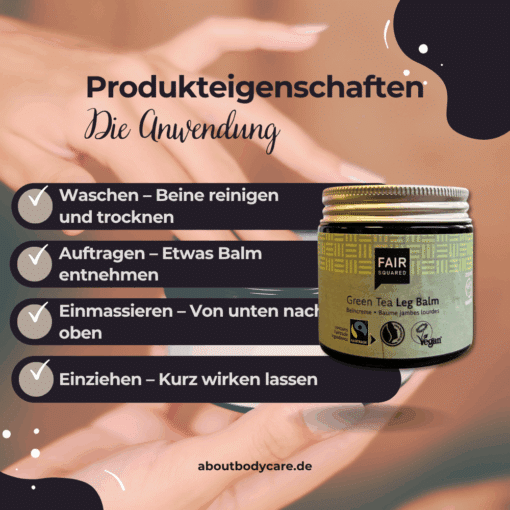 FAIR SQUARED Leg Balm Green Tea 50ml3