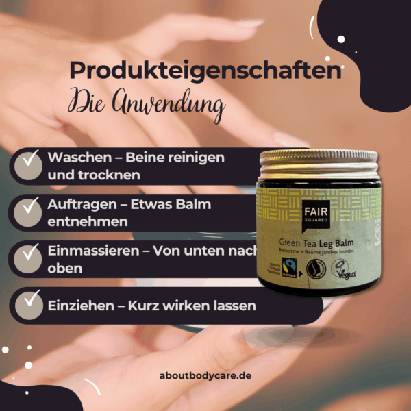 FAIR SQUARED Leg Balm Green Tea 50ml3
