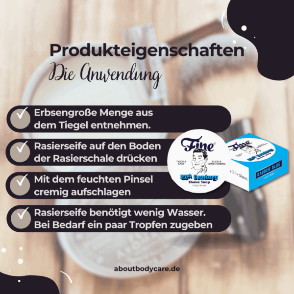 Fine Accoutrements Rasierseife Barber Blue 150ml4