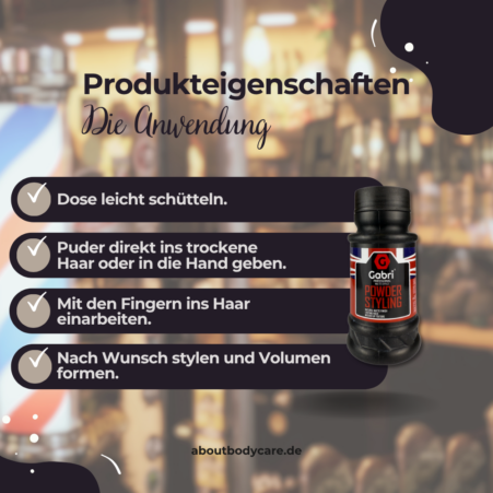 Gabri Professional Haarstylingpuder Matte Effect 21g2