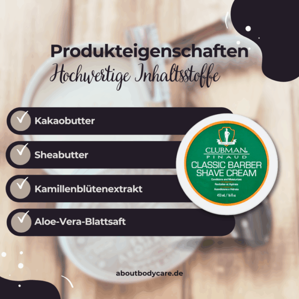 Clubman Pinaud Rasiercreme Classic Barber 453 ml3