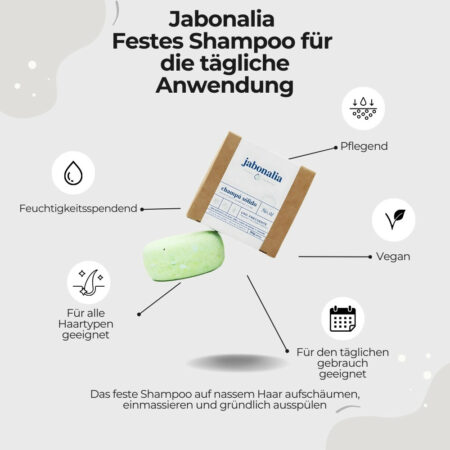 Jabonalia Festes Shampoo Daily 50g, für die tägliche Anwendung1