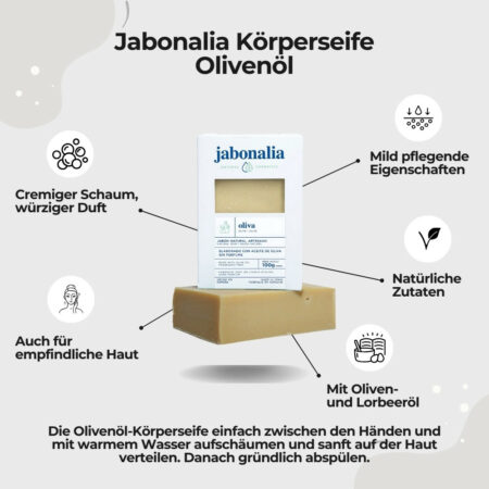 Jabonalia Körperseife Olivenöl 100g1