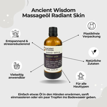 Ancient Wisdom Massageöl Radiant Skin 100ml, Massage- und Badeöl-2