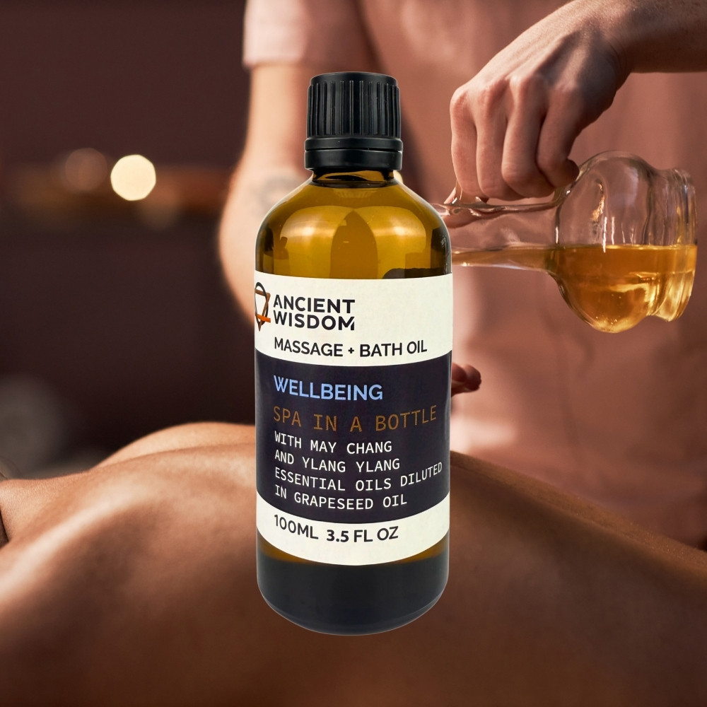 Ancient Wisdom Massageöl Wellbeing 100ml, Massage- und Badeöl-8