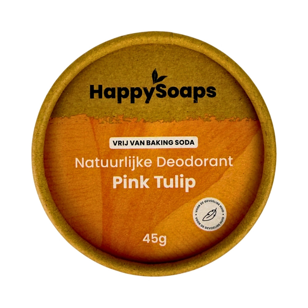 HappySoaps Natürliches Deodorant Pink Tulip 50g, für empfindliche Haut