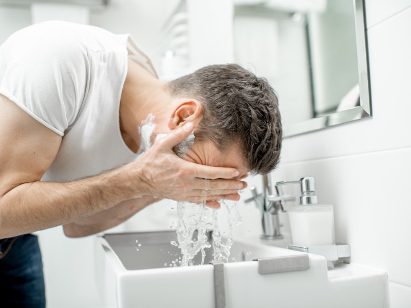 Haut vorbereiten Rasur